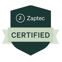 Zaptec Certified logo – Vejby A/S er autoriseret installatør af el-ladestandere.